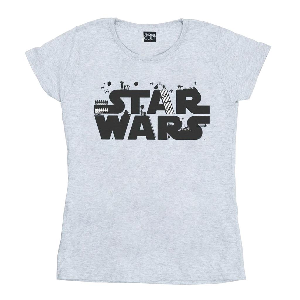 STAR WARS Womens/Ladies Minimalist Logo Cotton T-Shirt