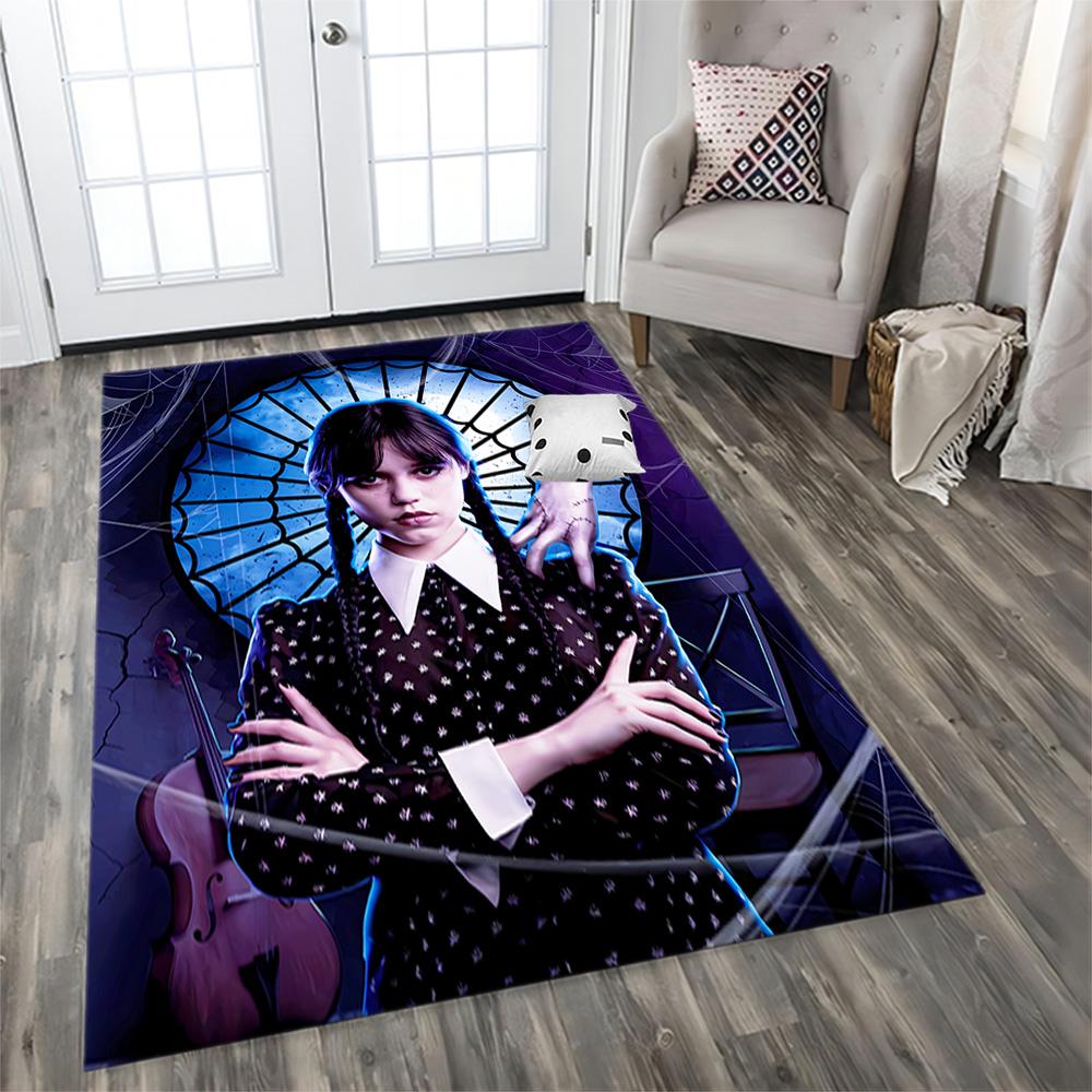 Gothic Spider Web Portrait rug for living rooms, bedrooms, home décor, and as gifts.