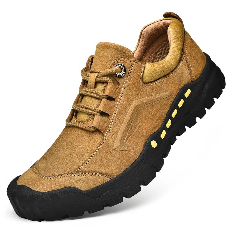 Обувь из натуральной кожи Мужская повседневная обувь на шнуровке Кроссовки для отдыха на открытом воздухе Мягкая коровья кожа Мужская обувь Мокасины Инструментальная обувь мужская обувь