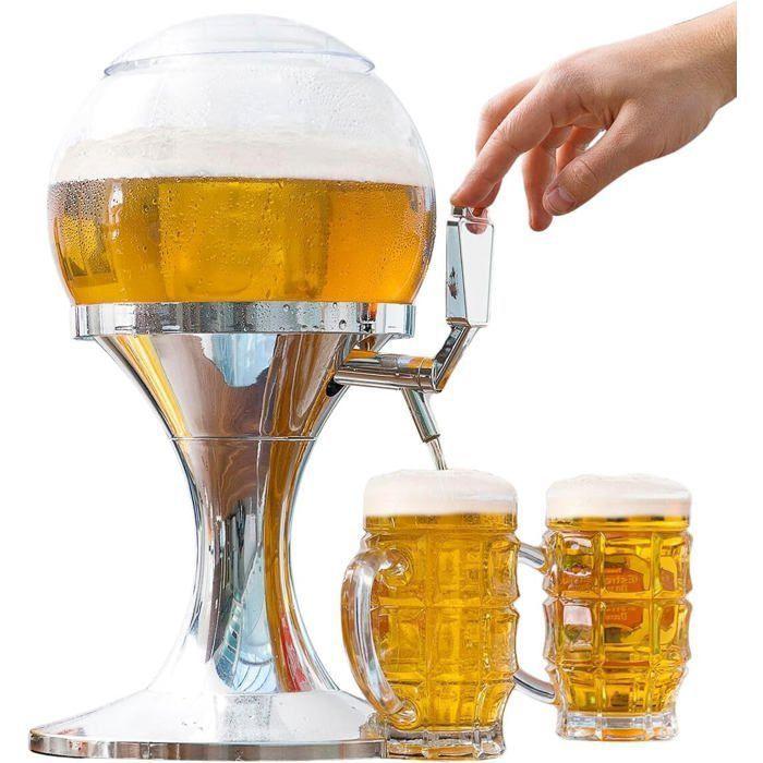 Distributeur de Boisson Bière Réfrigé avec glaçon, boisson, liqueur, bar, bac à glaçon 3,5 Litres Robinet
