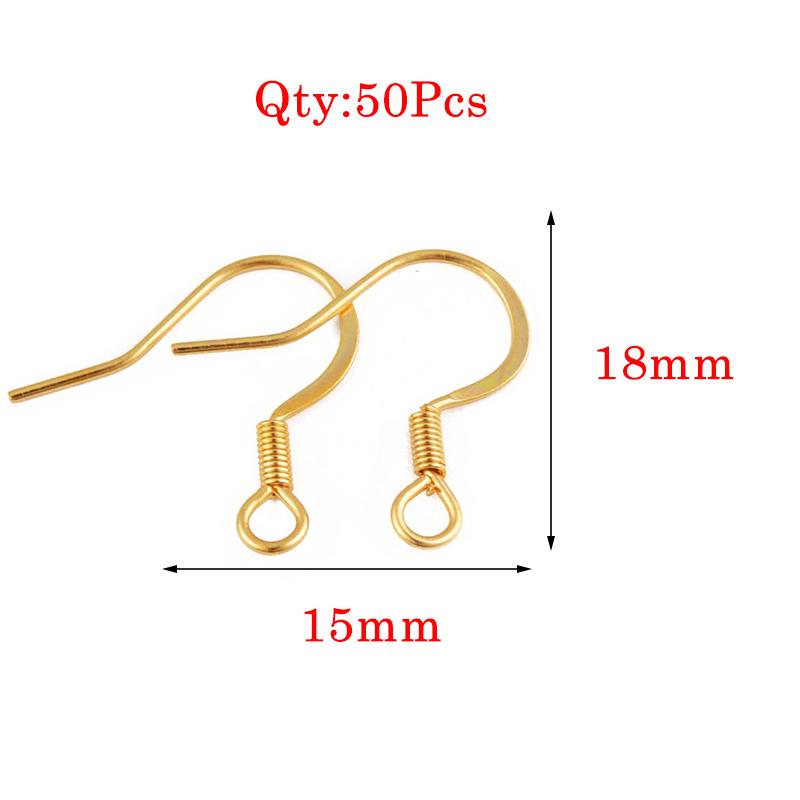 Stainless Steel Earrings Hook For Jewelry Making Hypoallergenic Women Dangle Cross Earring Clasps Fittings Diy Finding