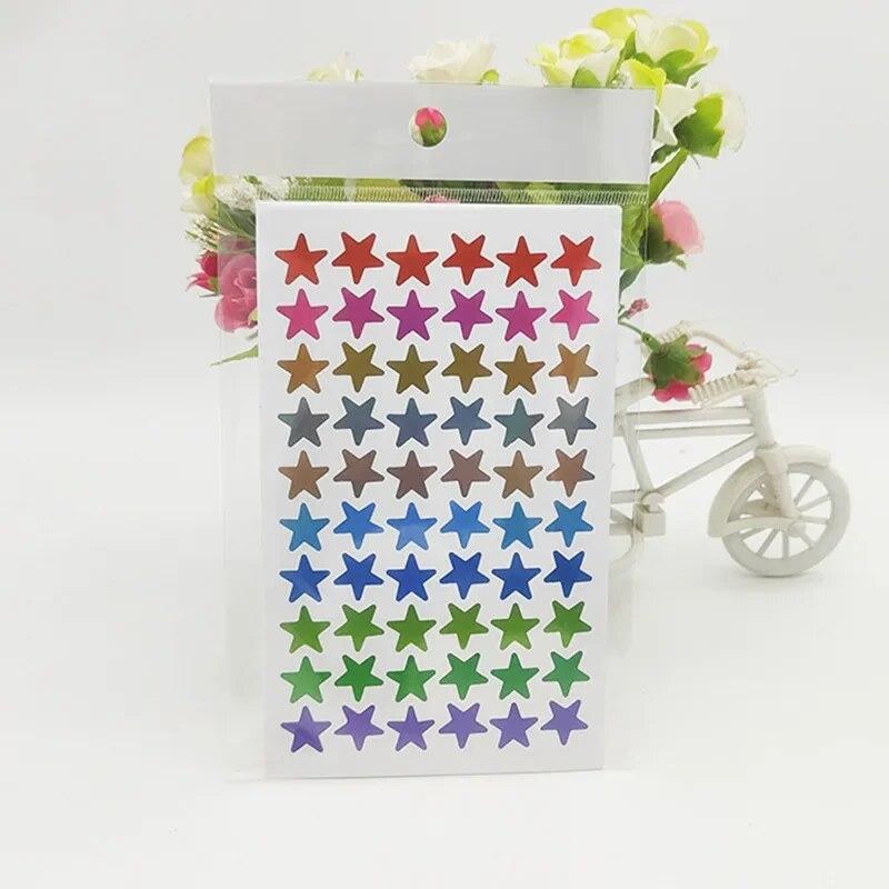 5/10 Sheets Glitter Star Stickers for Kids School Teacher Reward Sticker Cute Gifts Party Decor Business Label Scrapbooking Sticker