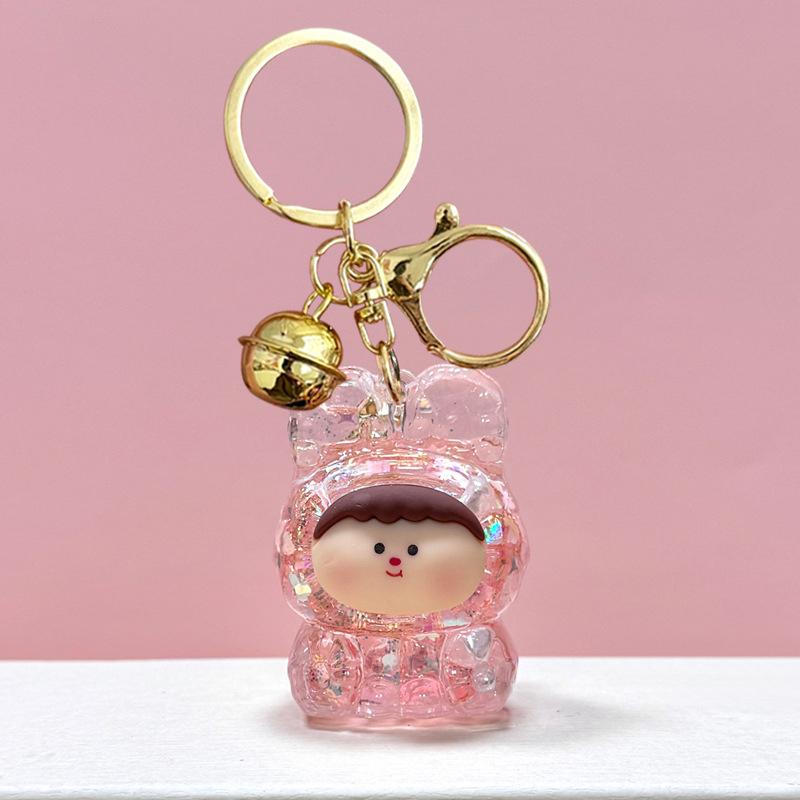 Милый светящийся зыбучий песок мигающий брелок Лилит мультфильм акриловый брелок сумка кулон украшение автомобильный держатель ключей лучший друг подарки