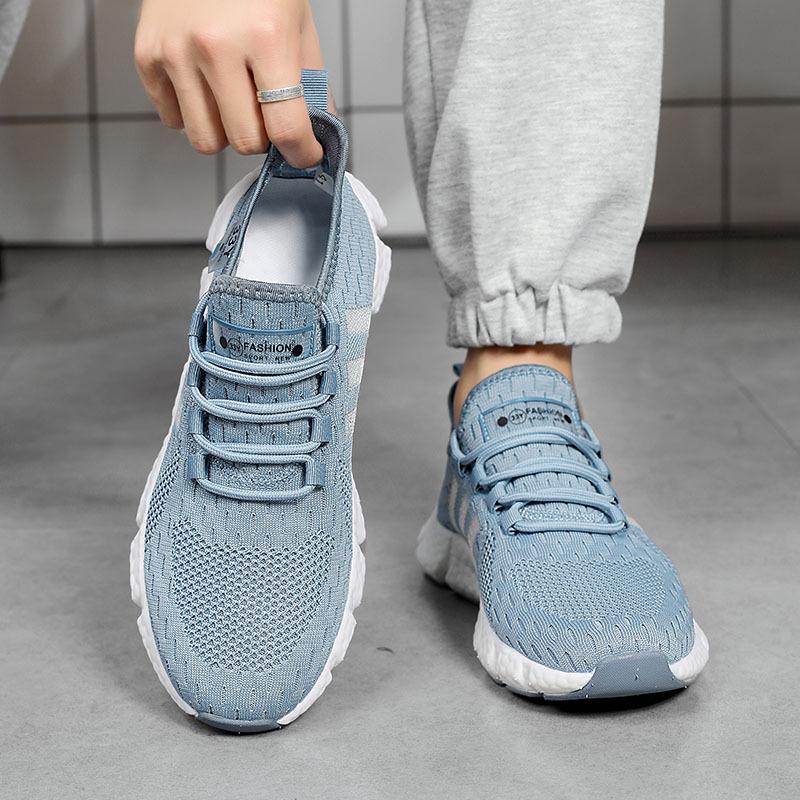 Большие размеры, высокоэластичные дышащие кроссовки для бега, мужская подошва с попкорном, пара спортивной и повседневной обуви, модная обувь Jinjiang, липкая обувь