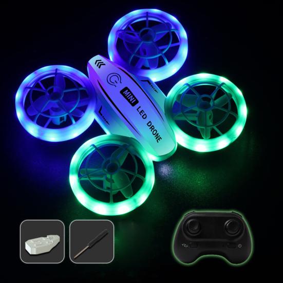 Kids Mini Drone Remote Control Colorful LED Quadcopter 360° Flip Children Shockproof
