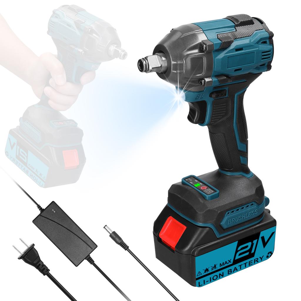 Бытовой электрический ключ 21 В с бесщеточным двигателем и высоким крутящим моментом. Практическое установочное устройство.