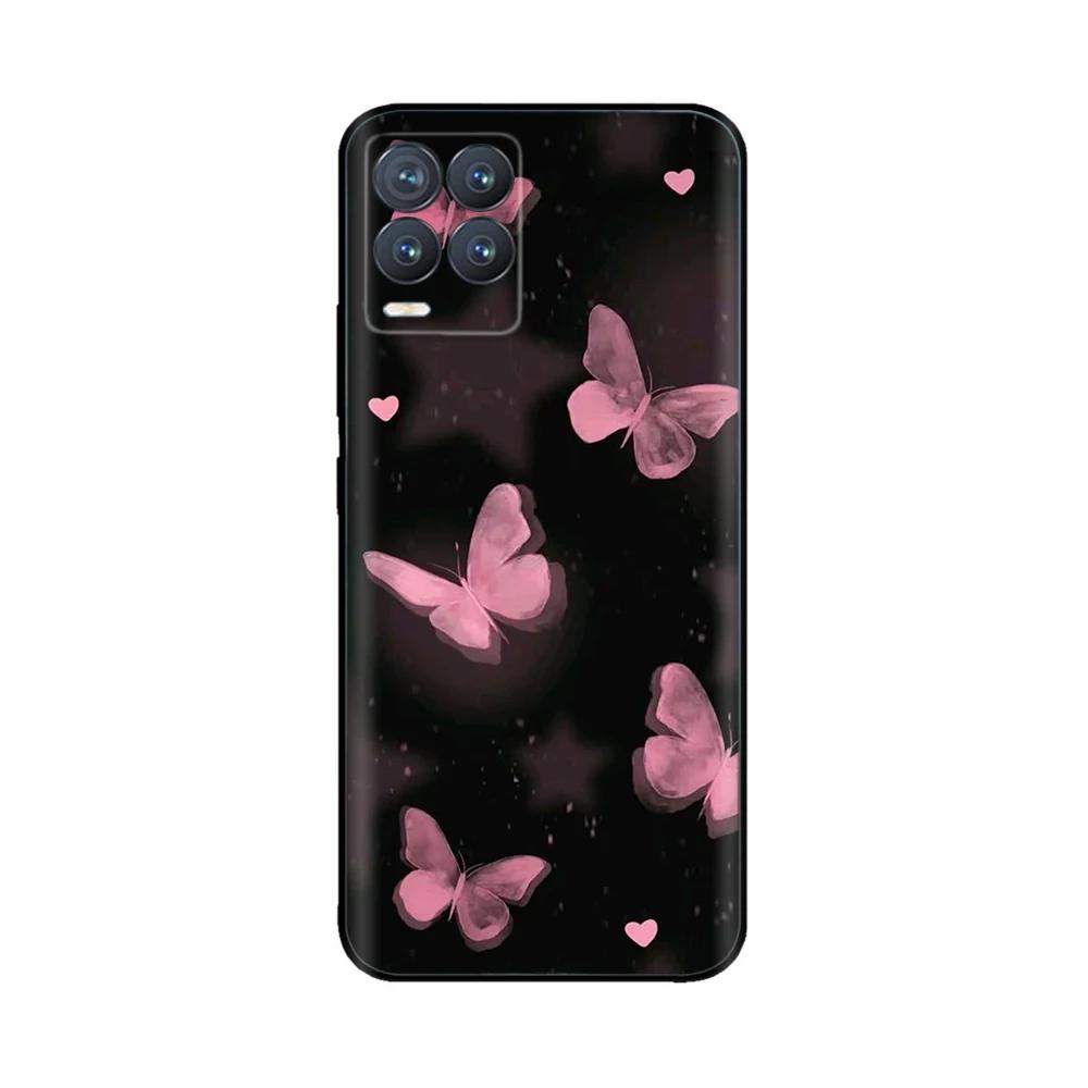 Для Realme 8 Чехол Милый Животный Мягкий Жидкий Силиконовый Чехол Для Realme 8 Pro 8i Realme8 4G RMX3085 Полная Защита Прочные Чехлы