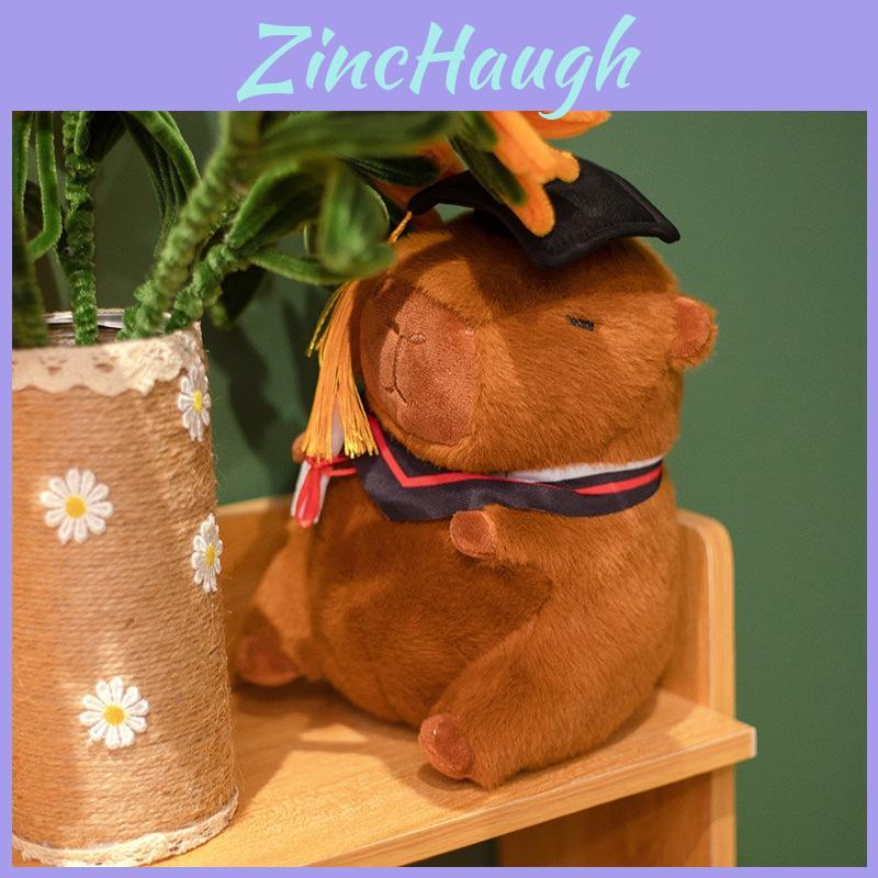 Adorable Capybara Doctor Plush Toy With Graduation Cap Perfect Gift For Students And Collectors