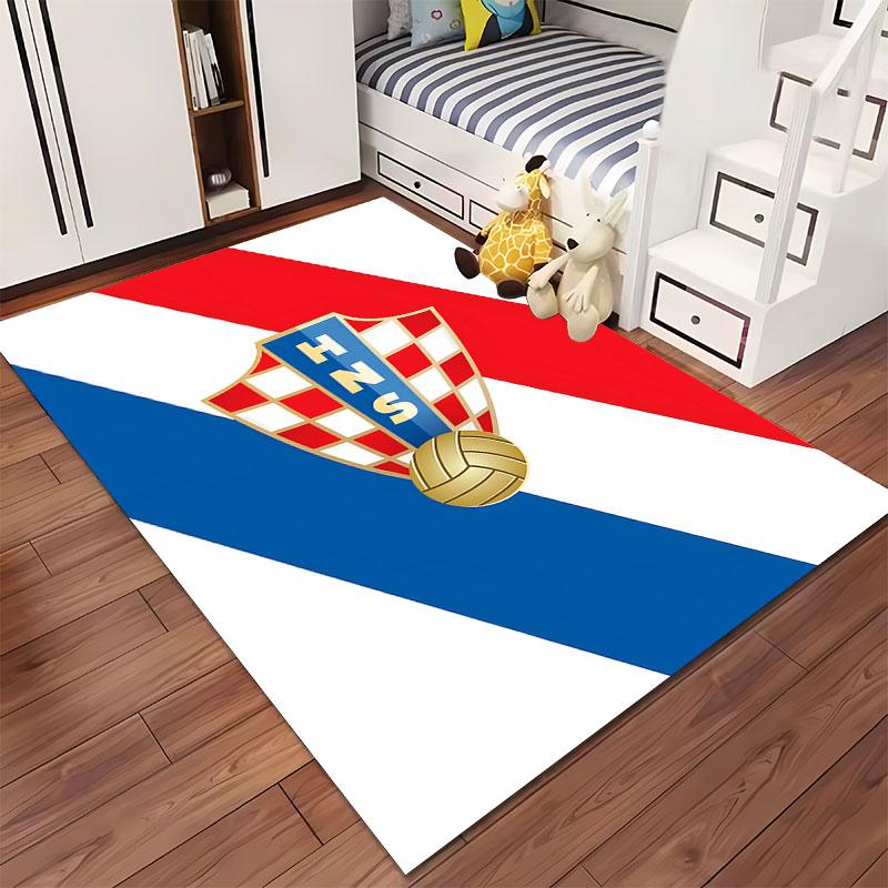 Croatian Flag with HNS Logo suitable as a non-slip mat for the living room or bedroom sofa