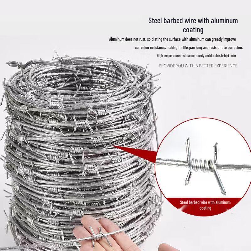Galvanized Anti-Climb Barbed Wire Security Fence