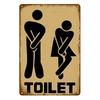 Мужчина Леди Смешной WC Знак Металлический Плакат Туалетная Тарелка Табличка KTV Бар Магазин Ванная Комната Декор Стены Фреска Домашнее Украшение 8 X 12 Дюймов