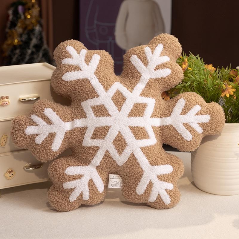 2042Cm Cartoon Christmas Snowflake Plush Toy Pillow Classic Soft Winter Snow Plush Toy Home Decor Christmas Gift For Children