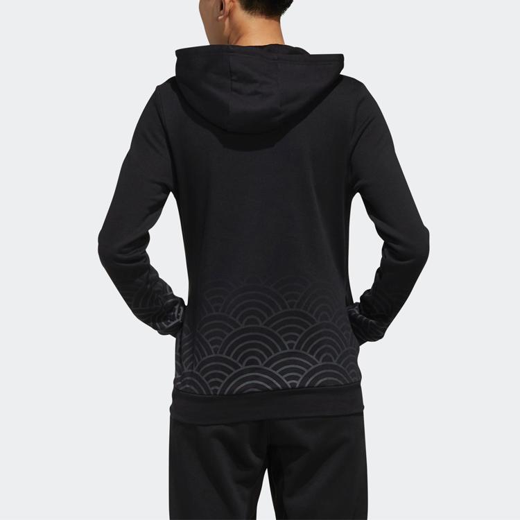 adidas Мужские толстовки Neo Черные с капюшоном Умеренные Поддельная двойка EH6506