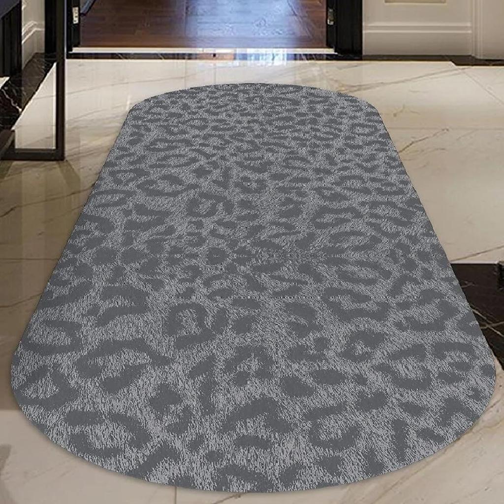 EPeddler Home Современный леопардовый узор, моющаяся нескользящая кожаная основа, овальная кухня нового поколения, ковер для гостиной и прихожей