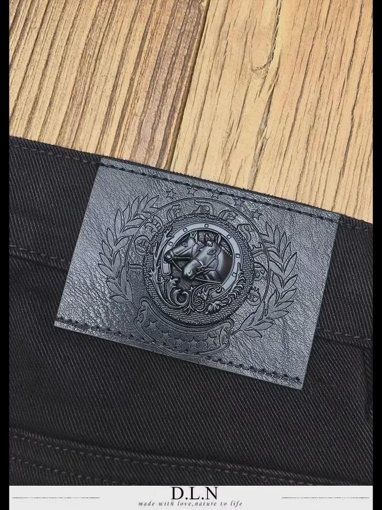 Мужские модные эластичные облегающие черные джинсы на осень и весну