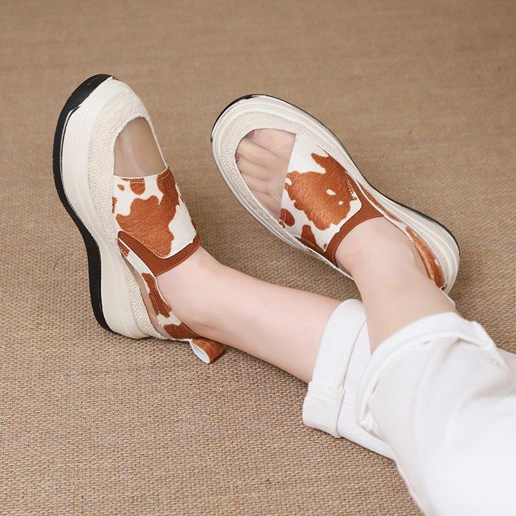 Женские туфли с круглым носком, суперплоские, на высокой платформе, повседневные, летние, модные женские мокасины без застежек, кроссовки 2024