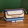 Color-blocking Pen Bag Large Capacity Stationery Bag Multi-functional Pencil Case  Students