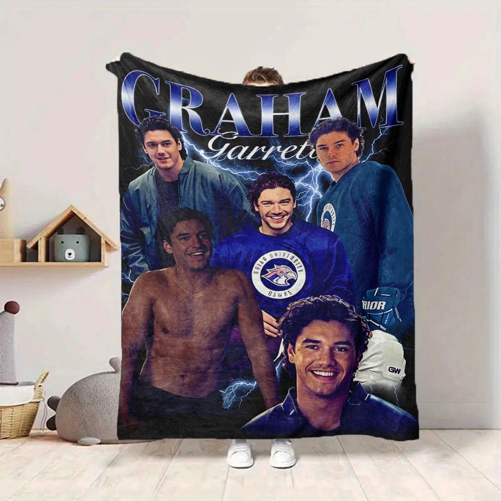 1Pc Garrett Graham Sports Team Blanket Soft And Comfortable Casual Warm Camping Travel Christmas Halloween Xmas Gift M92451