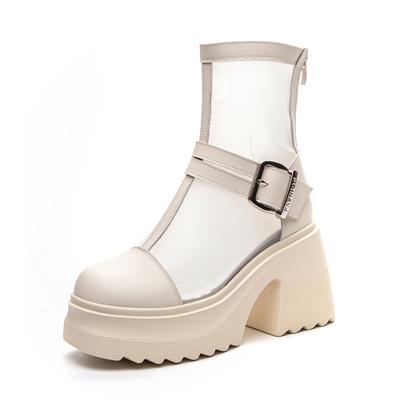 Летние женские ботинки 10 см выше женские ботильоны сетчатые дышащие женские сандалии