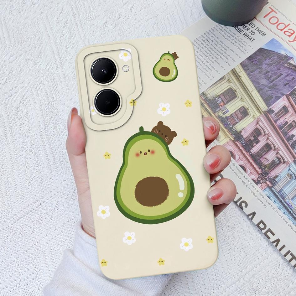 Для OPPO Realme GT Neo2 3 C33 C55 C35 C20 C30 C31 Чехол Модный чехол с цветком авокадо Защитный квадратный жидкий силикон Мягкий ТПУ для Realme Funda Coque Бампер
