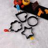 Stainless Steel Nonstick Frying Egg Mould Dual Purpose Pancake Ring Breakfast Egg Mold Cooking Mould Kitchen Gadgets Egg Tools