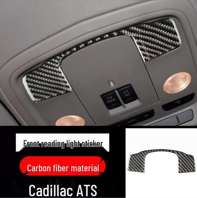 Отделка интерьера из углеволокна Cadillac ATSL: Наклейки на консоль, рычаг переключения передач, воздуховоды