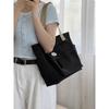 Original Design Japanese Knot Commuter Thick Nylon Tote Bag Casual Art Student Simple One Shoulder Handbag