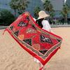 Ethnic style summer Qinghai Lake travel photo red chaka salt lake big shawl silk scarf desert warm scarf women