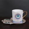 Mysticism Gilded Porcelain Cup&saucer Creative Painted Coffee Mug Dining Table Milk Mugs Afternoon Tea Teacup Fruits Juice Cup