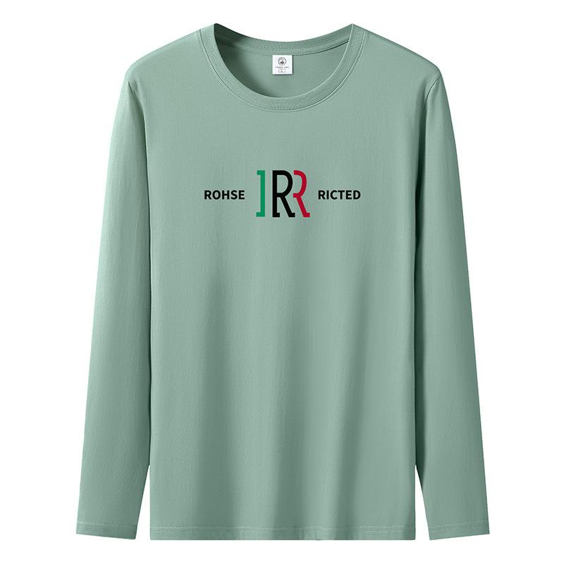 Мужская футболка с длинным рукавом JRR Pattern из чистого хлопка, повседневные свитера больших размеров для мужчин