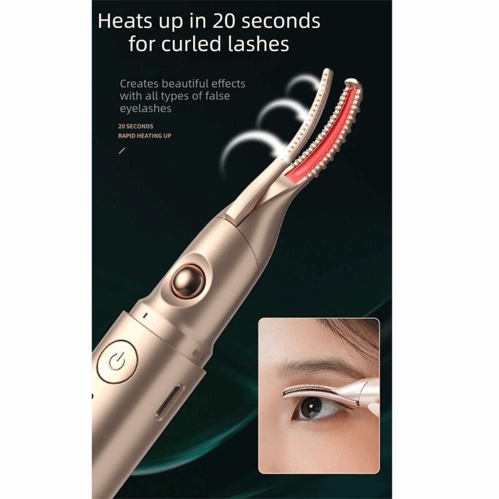 Dual Head Heated Eyelash Curler Two-Gear Temperature Adjustment 2 in1 Eyelash Clip  Party