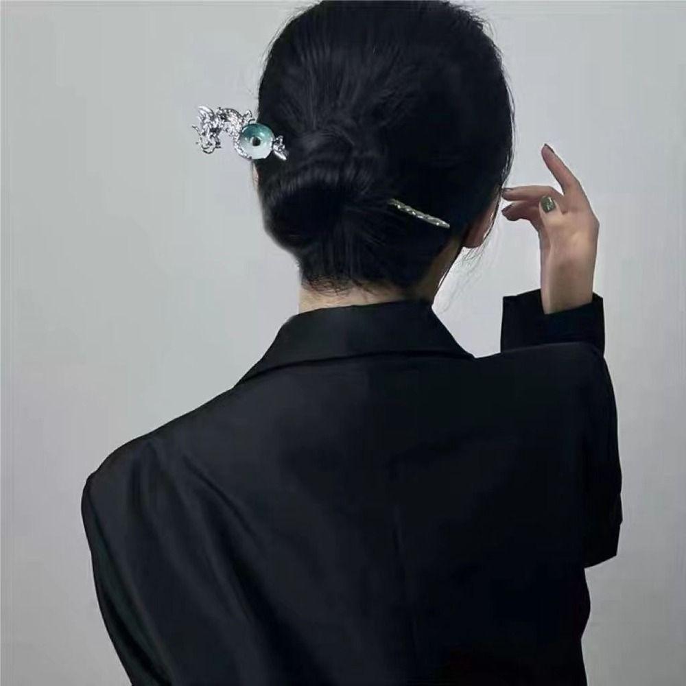 Головной убор Серебряный головной убор в китайском стиле Ханьфу, палочки для волос, металлическая шпилька, старинная шпилька для волос