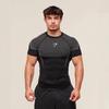 Мужская дышащая компрессионная футболка GYMSHARK с коротким рукавом, для тренировок, быстросохнущая