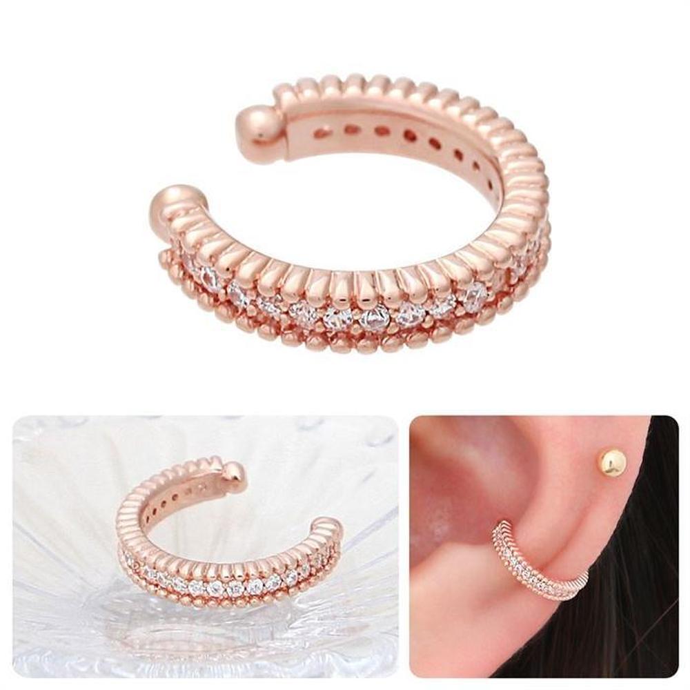 [Onm] Onm 14Kgp Cubic Line Rose Gold Ring Bracelet Ear Cuff (S9594011)