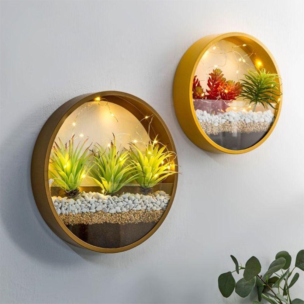 Корзина Настенное украшение Настенный контейнер для растений Цветочный горшок Украшения Гидропонная ваза Цветочный горшок