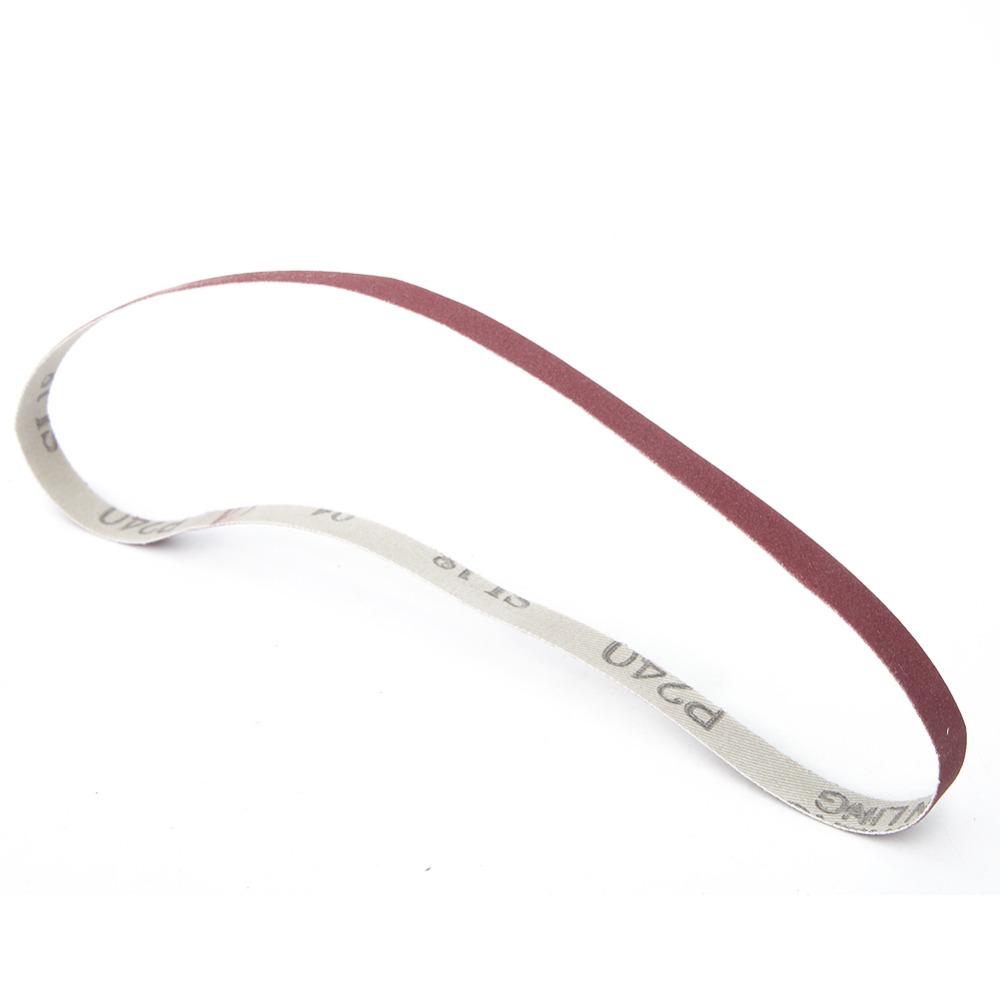 10pcs 3/8 x 21 Inch Aluminum Oxide Sandpaper 240 Grit Abrasive Band Strap For Belt Sander