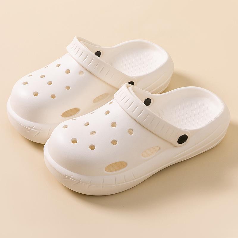 Туфли с дырочками женские летние новые милые сандалии на платформе нескользящие пляжные тапочки медсестры