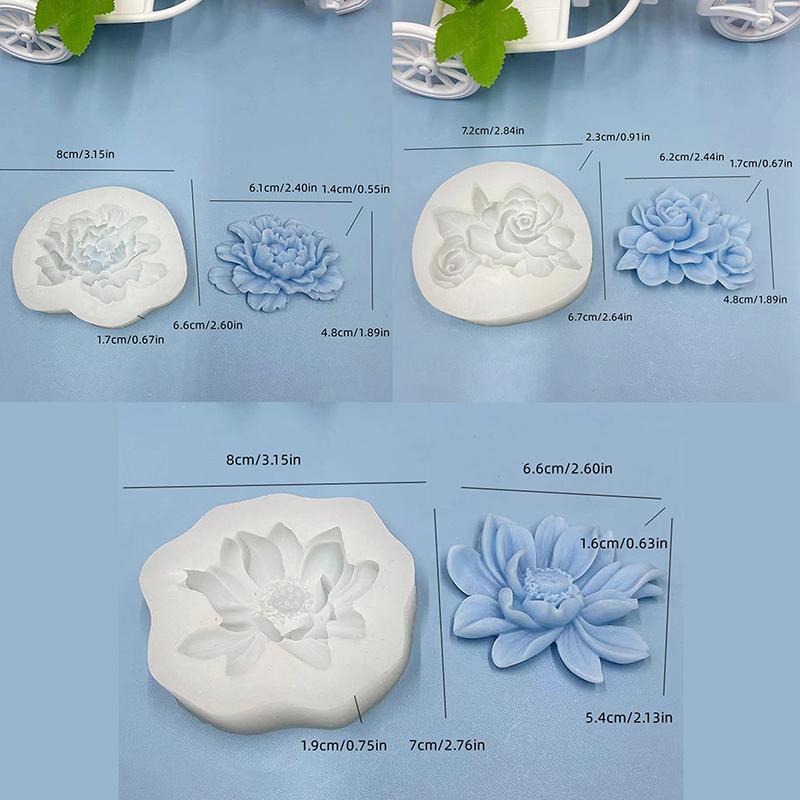 Lotus Gardenia украшения для торта силиконовая форма для самостоятельной выпечки на кухне мыло ручной работы форма для ароматерапии гипсовый торт шоколадная форма