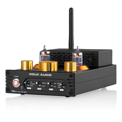Douk Audio X1 GE5654 Bluetooth ламповый усилитель MM Phono усилитель для проигрывателя 320 Вт TDA7498E NE5532 5.0