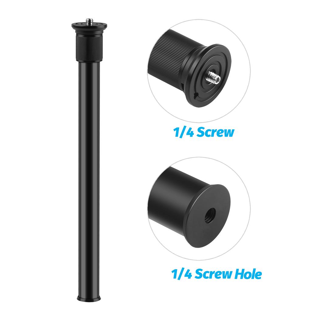 Adjustable Tripod Extension Rod Photography Extension Pole with 1/4 Inch Screw Adjustable Length