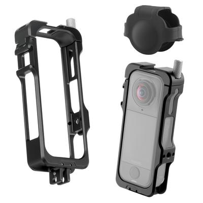 Selens Insta360 X4 Алюминиевый сплав с воздушным расширением Панорамная камера Защитный чехол с монтажной рамой и винтовой крышкой объектива Ударопрочный Совместимый с