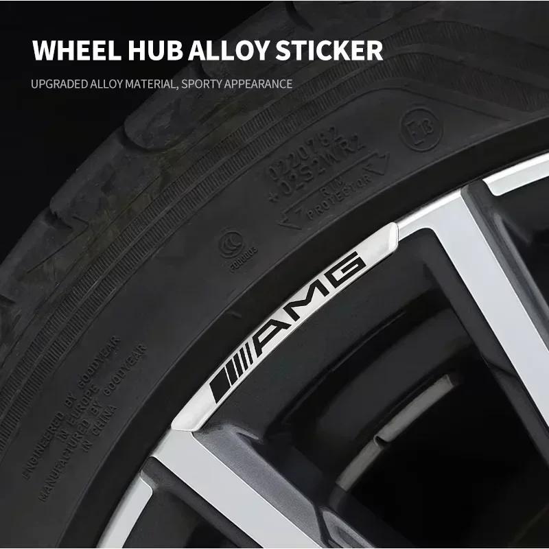 Car For Mercedes-Benz AMG 4Pcs Car Wheel Badge Sticker Emblem Decoration for Mercedes benz W124 W205 W211 W203 W204 W168 CLA CLK GT1