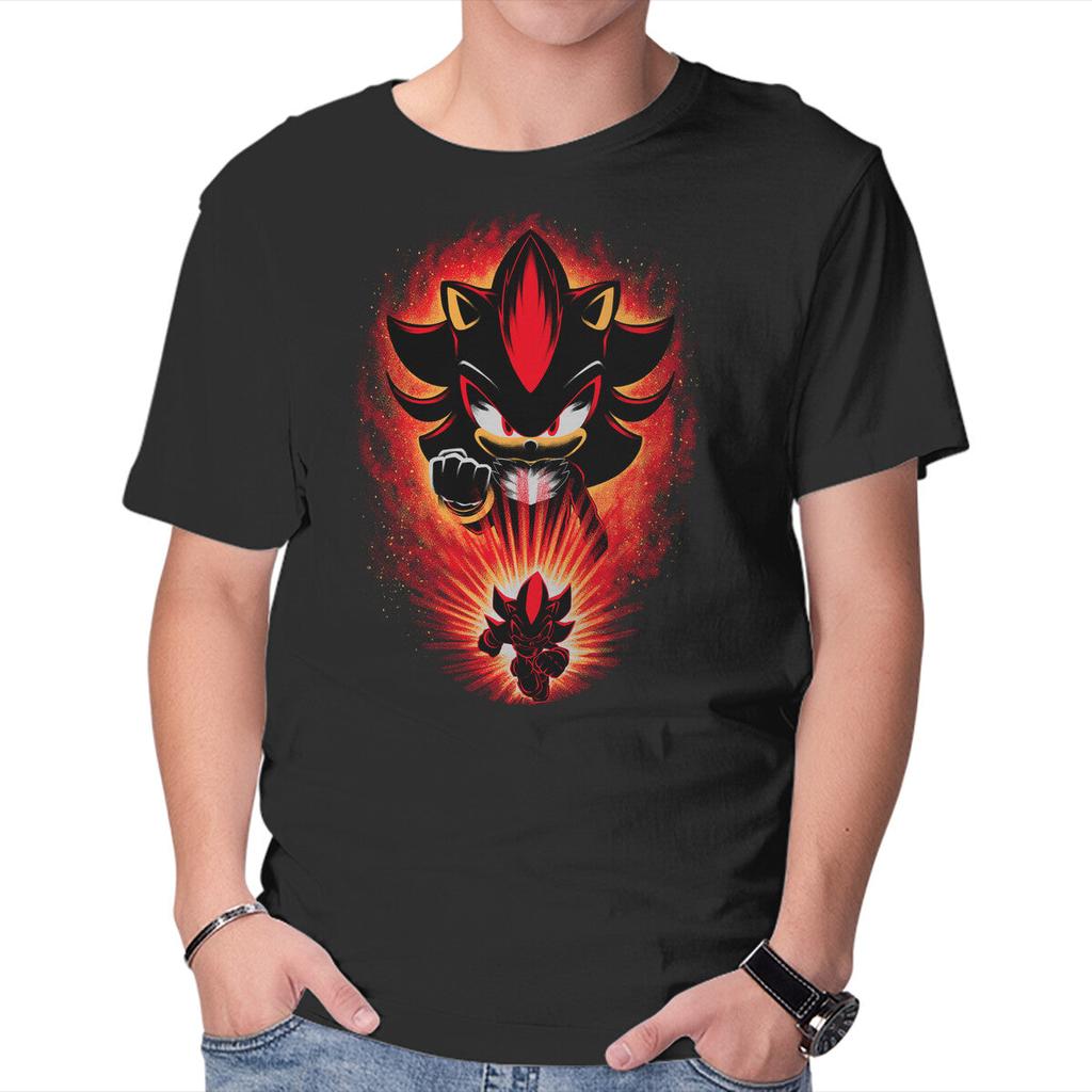 Unisex Crew Neck T-Shirt Shadow Of Chaos Graphic Short Sleeve Casual Tee