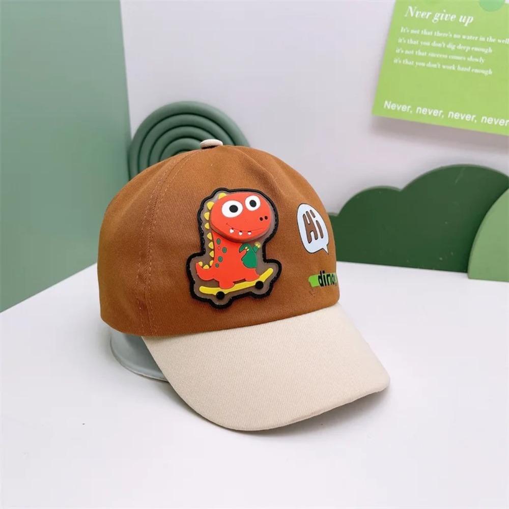 Adjustable Size Children Baseball Cap Dinosaur Baby Sun Hat Cartoon Dinosaur Cap Sun Protection