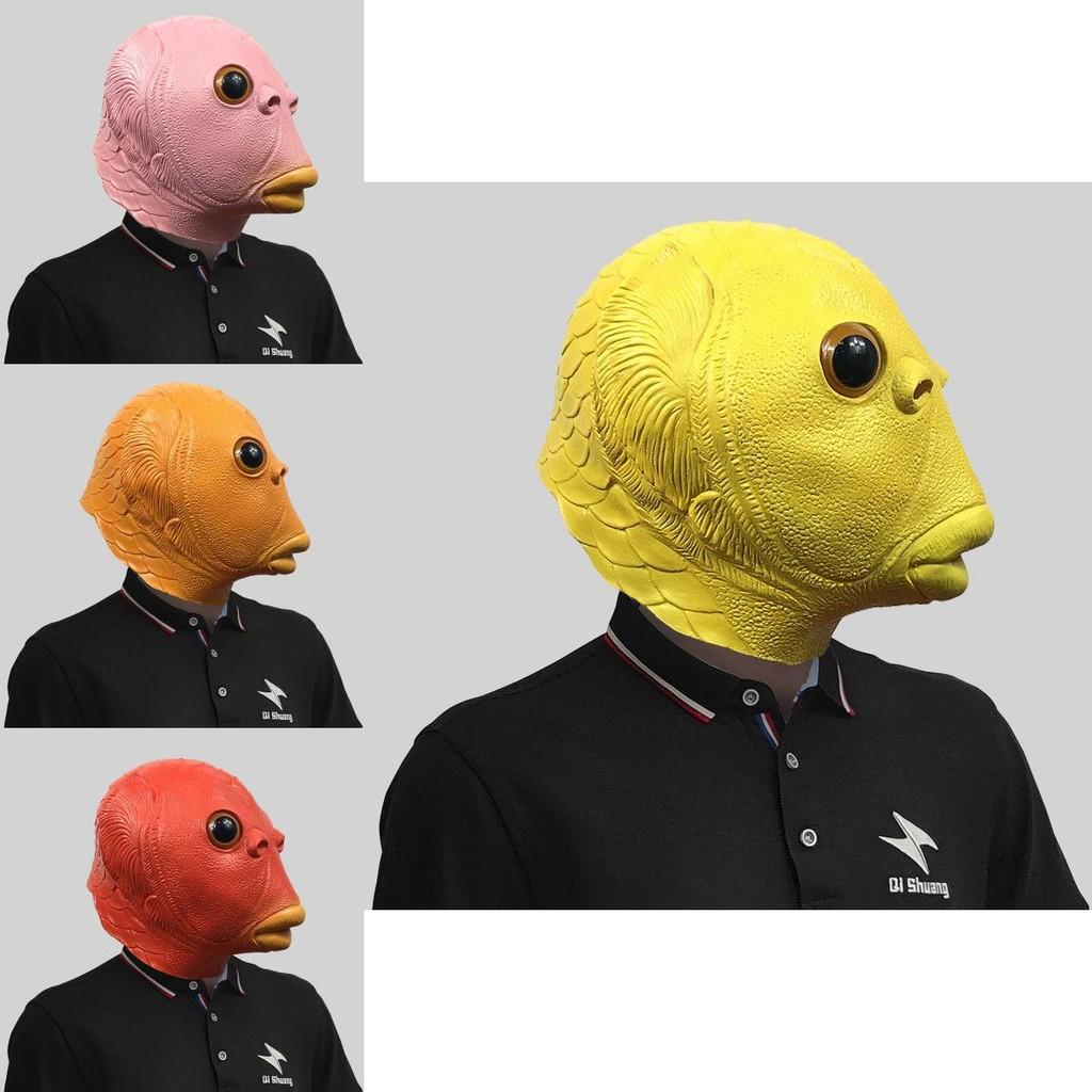 Причудливая красочная маска головы рыбы для веселых вечеринок и праздничных торжеств