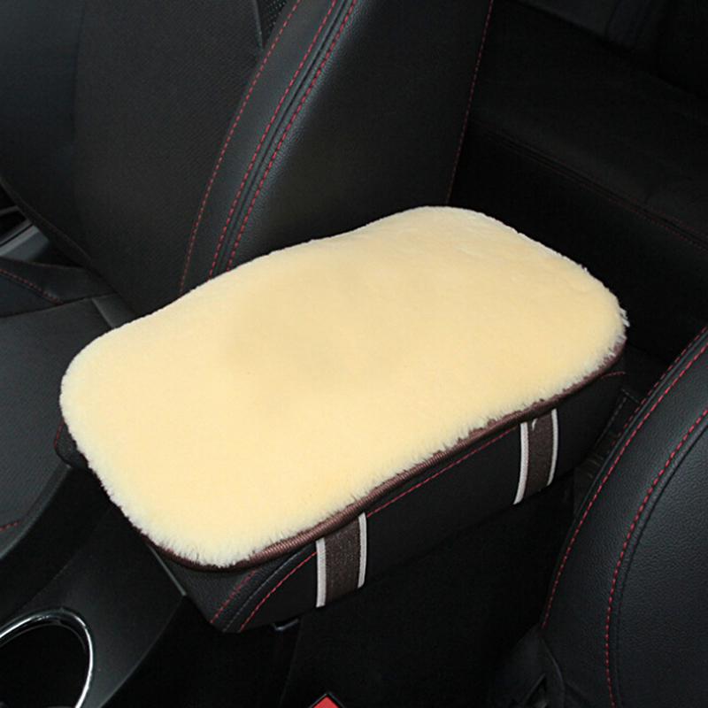 35cm x 17cm Leather Arm Rest Center Console Lid Cover 1 x Car Armrest Box Pad
