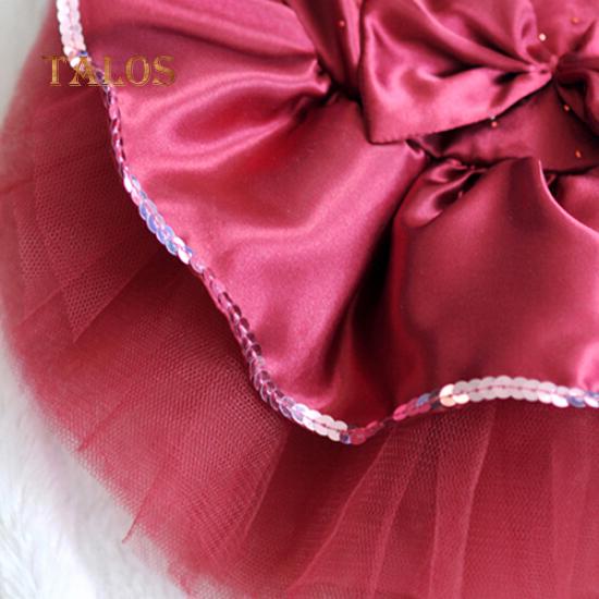 Pet Dog Puppy Bow Gauze Tutu Dress Skirt Cat Sequin Princess Clothes Apparel Comfortable