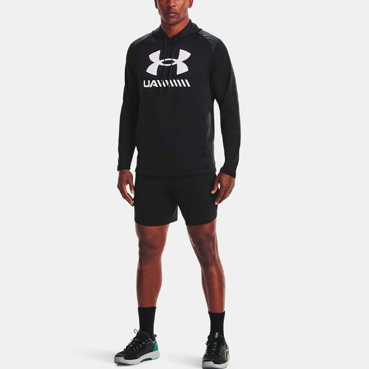 Under Armour Tech Graphic Logo Loose Fit Long Sleeve Hoodie Men Hoodie Black 1363663-001
