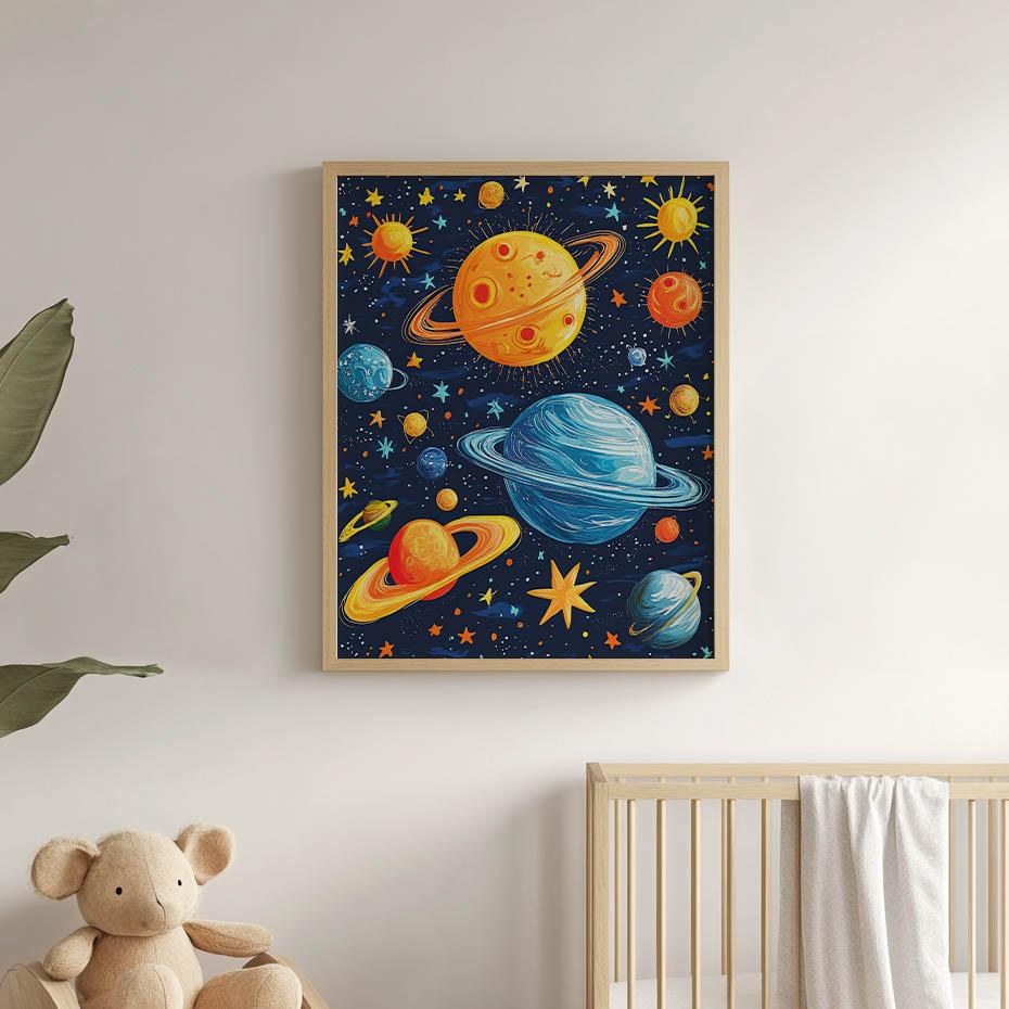 Plakat Kosmiczna Harmonia Plakat Kosmiczna Harmonia, 30X40 Cm, Rama Aluminiowa Czarna, Papier Matowy 230 Gsm