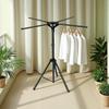 Compact Foldable Clothes Drying Rack - Space-Saving Balcony & Floor Stand for Simple Hanging